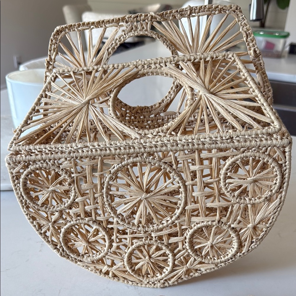 Woven Straw Handbag